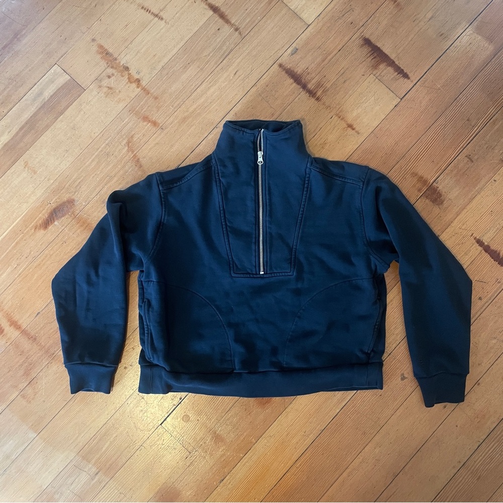 Everlane half zip retrack sweatshirt